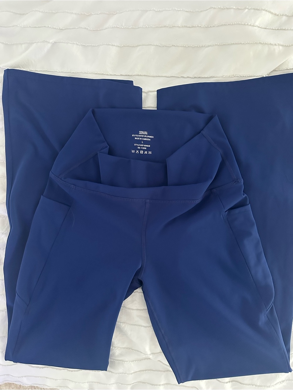 Zenana Outfitters Navy Performance Leggings with High Waist